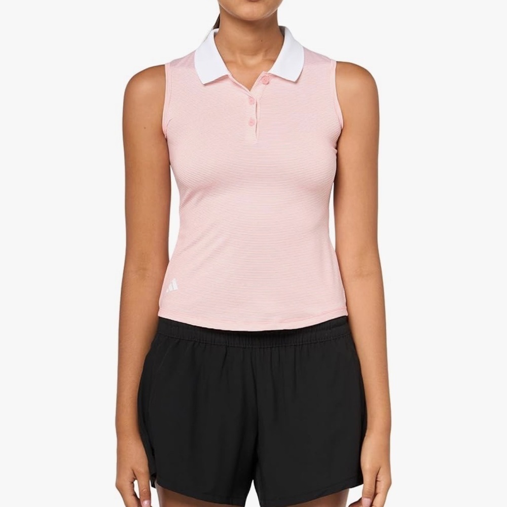 NWT Adidas Tank Polo Terry Cloth Sleeveless Shirt Girls L